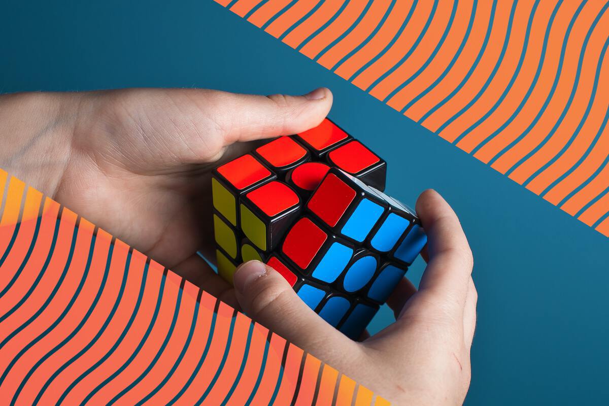 A rubiks cube puzzle