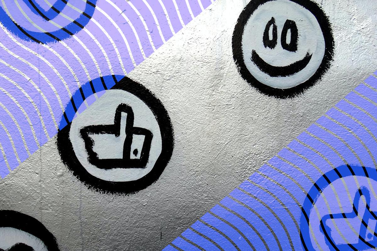 Graffiti of a thumbs up symbol