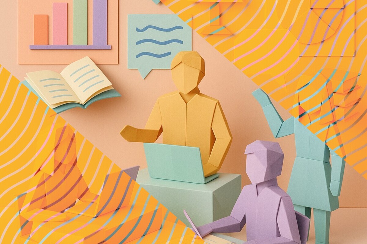 Abstract illustration representing online discussion and emotional engagement