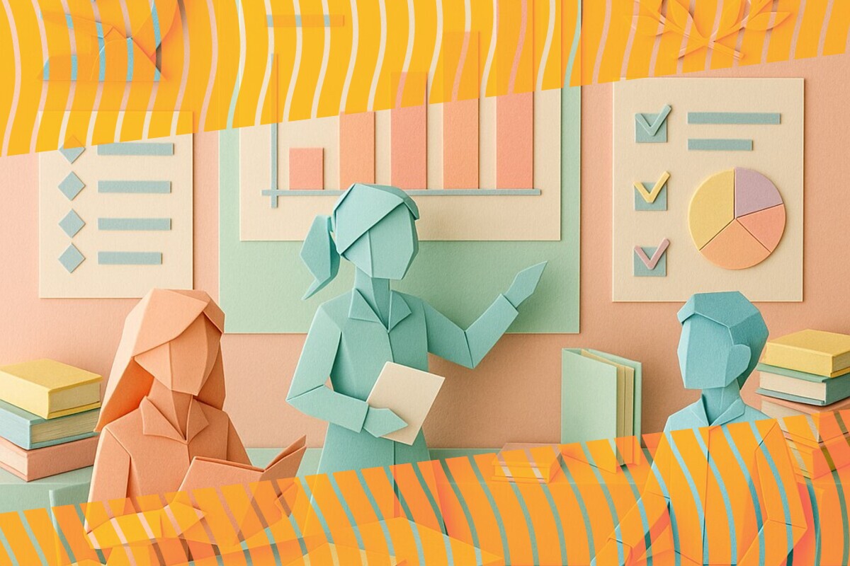 Abstract illustration representing equity and fairness in student evaluation of teaching