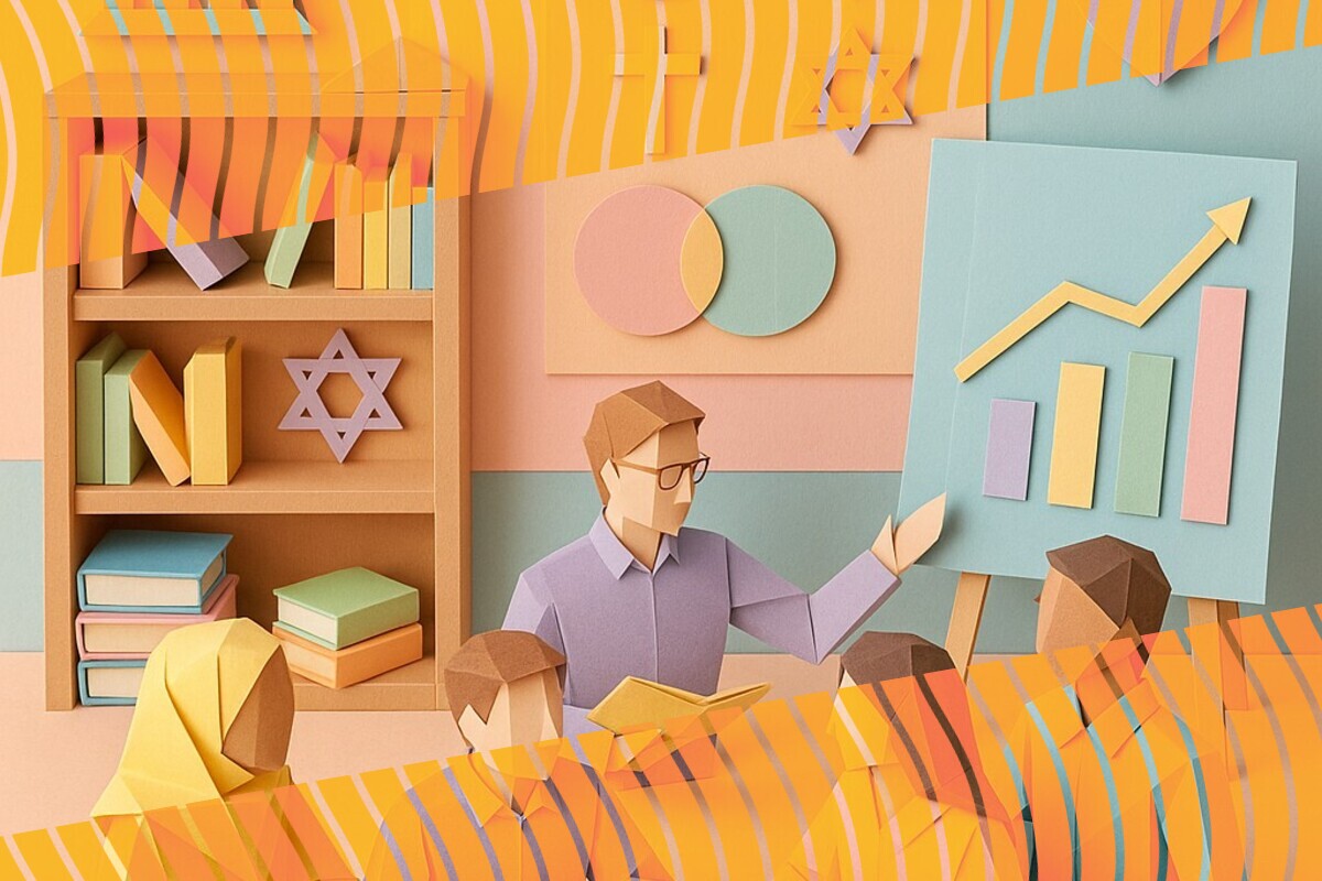 Abstract illustration representing interfaith learning and campus climate in a UK university