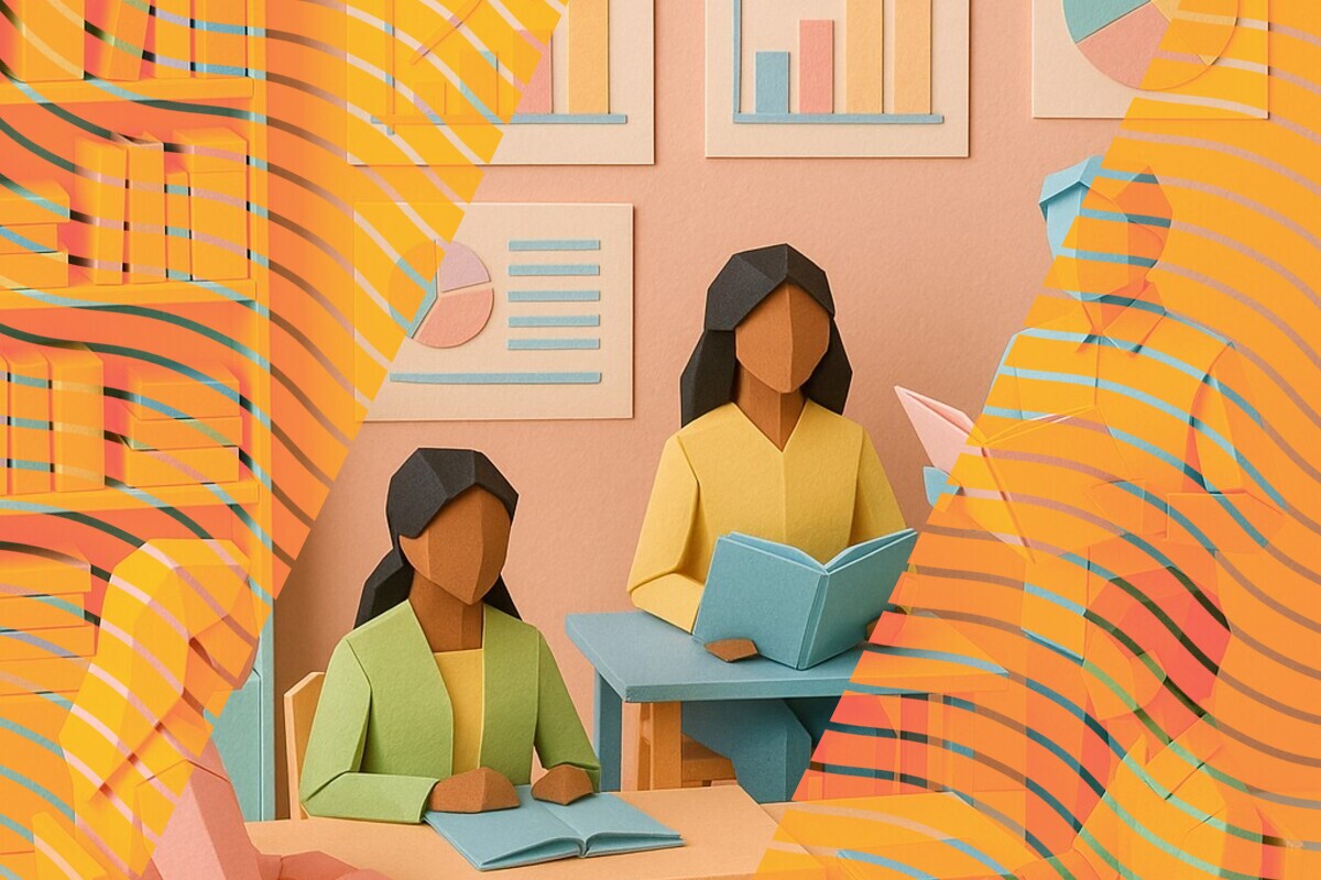 Illustration representing ethnic-minority students developing belonging over time in higher education