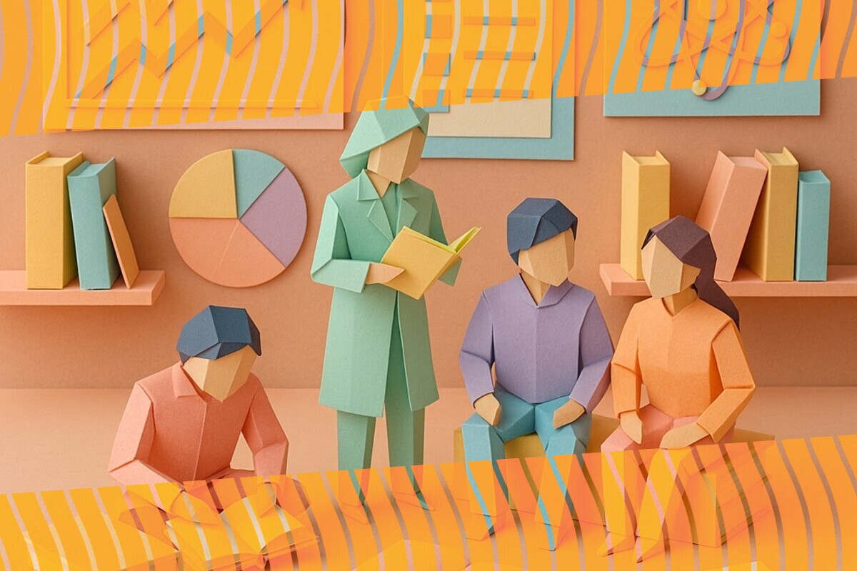 Abstract illustration representing changing student connections across the university life course