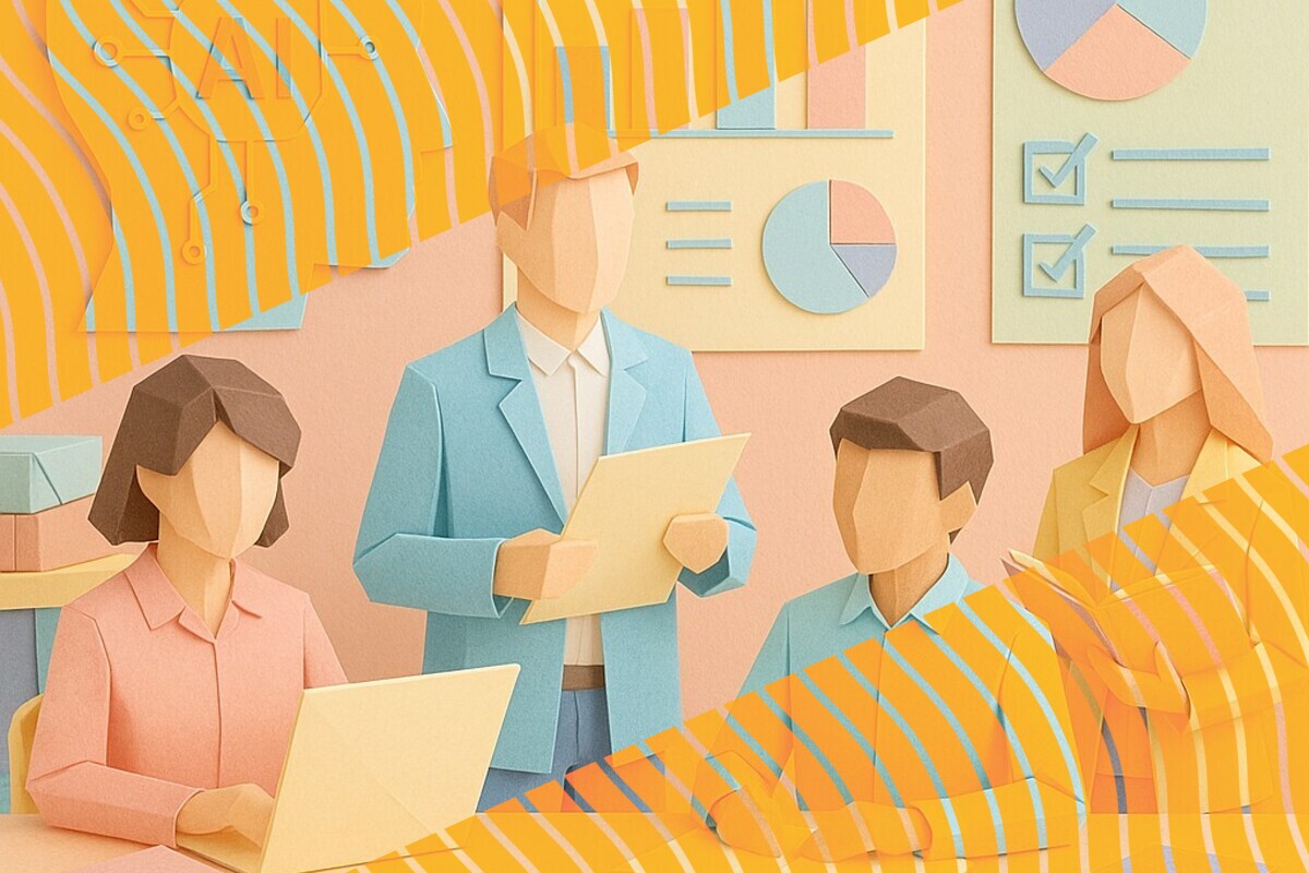 Abstract illustration representing AI detection tools, student privacy, and academic integrity in higher education