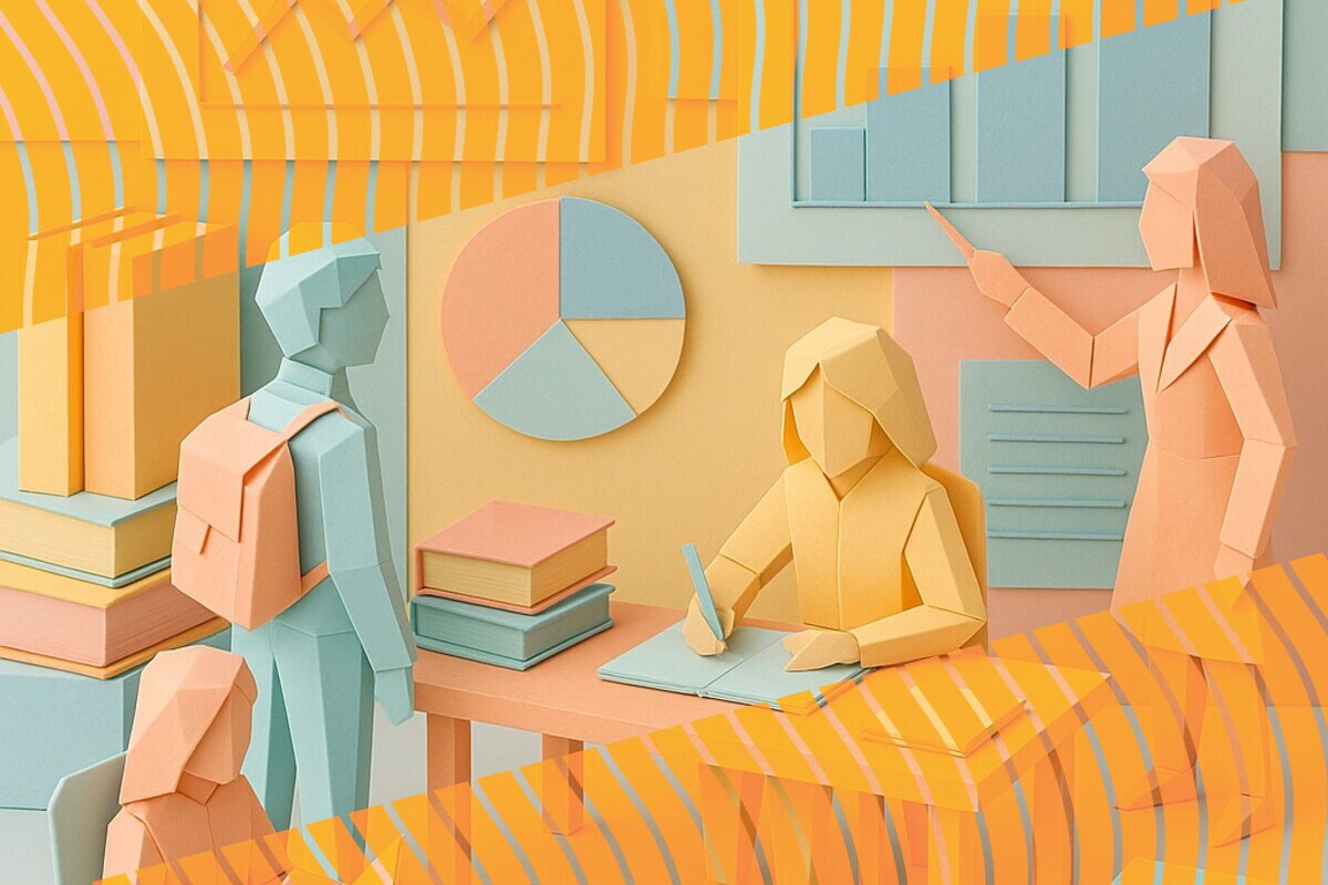 Abstract illustration representing belonging surveys, measurement quality, and higher education benchmarking