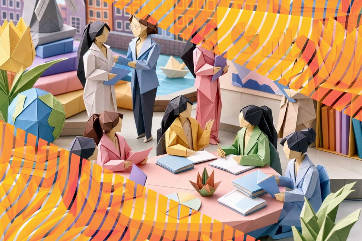 Abstract illustration representing international students using different coping strategies and university support routes