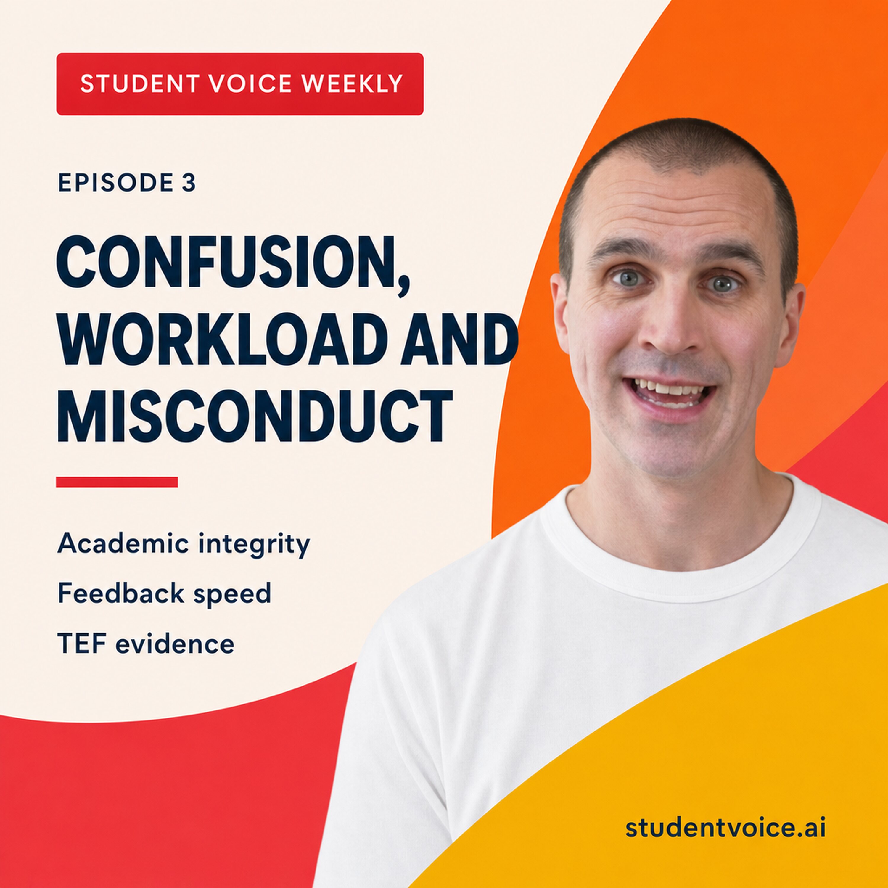 Student Voice Weekly episode 3 artwork with Dr Stuart Grey