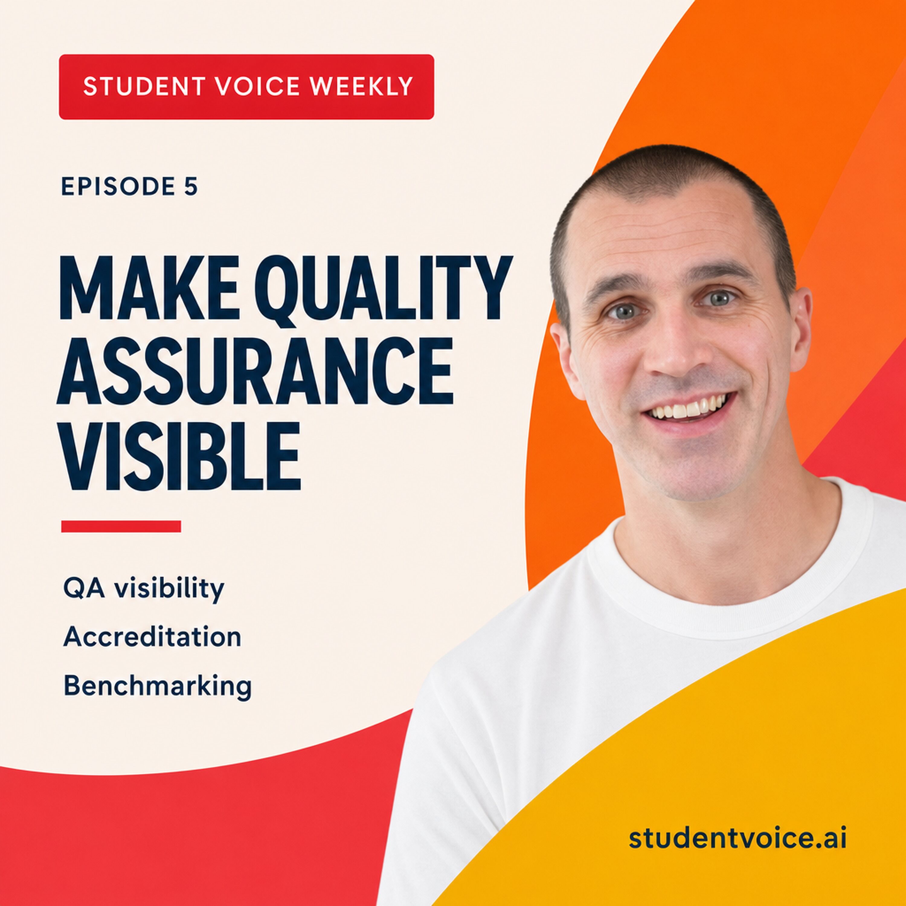 Student Voice Weekly episode 5 artwork with Dr Stuart Grey