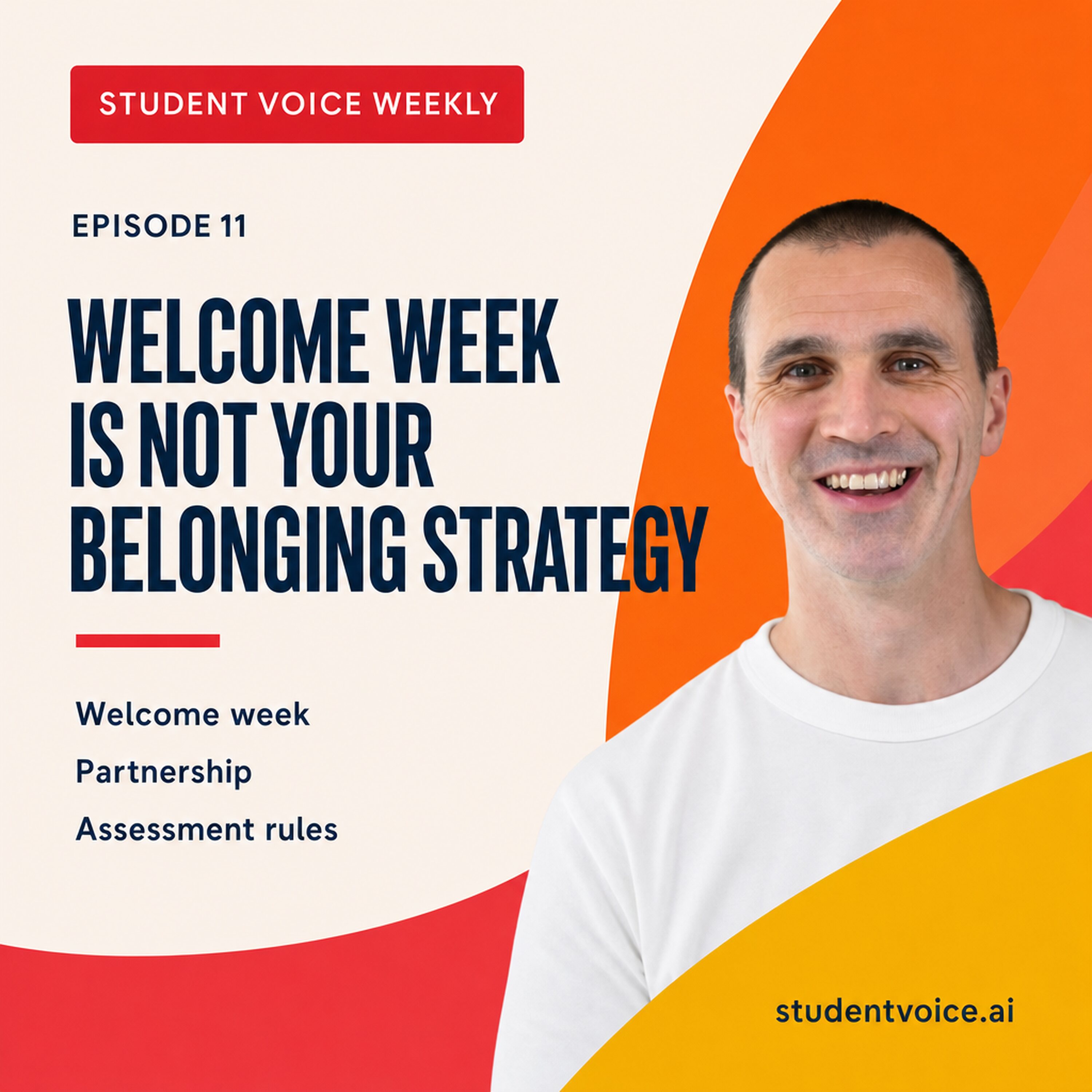 Student Voice Weekly episode 11 artwork with Dr Stuart Grey