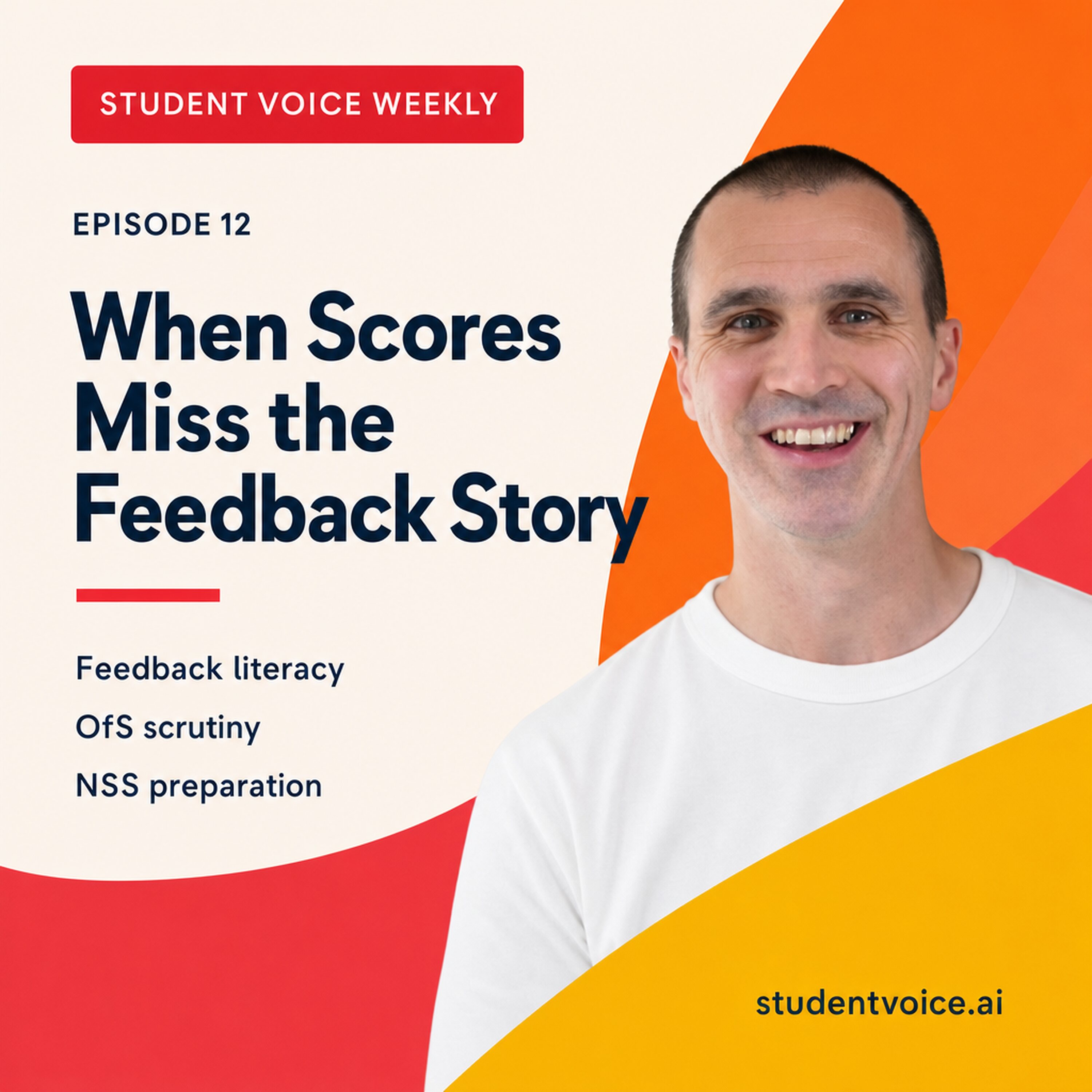 Student Voice Weekly episode 12 artwork with Dr Stuart Grey