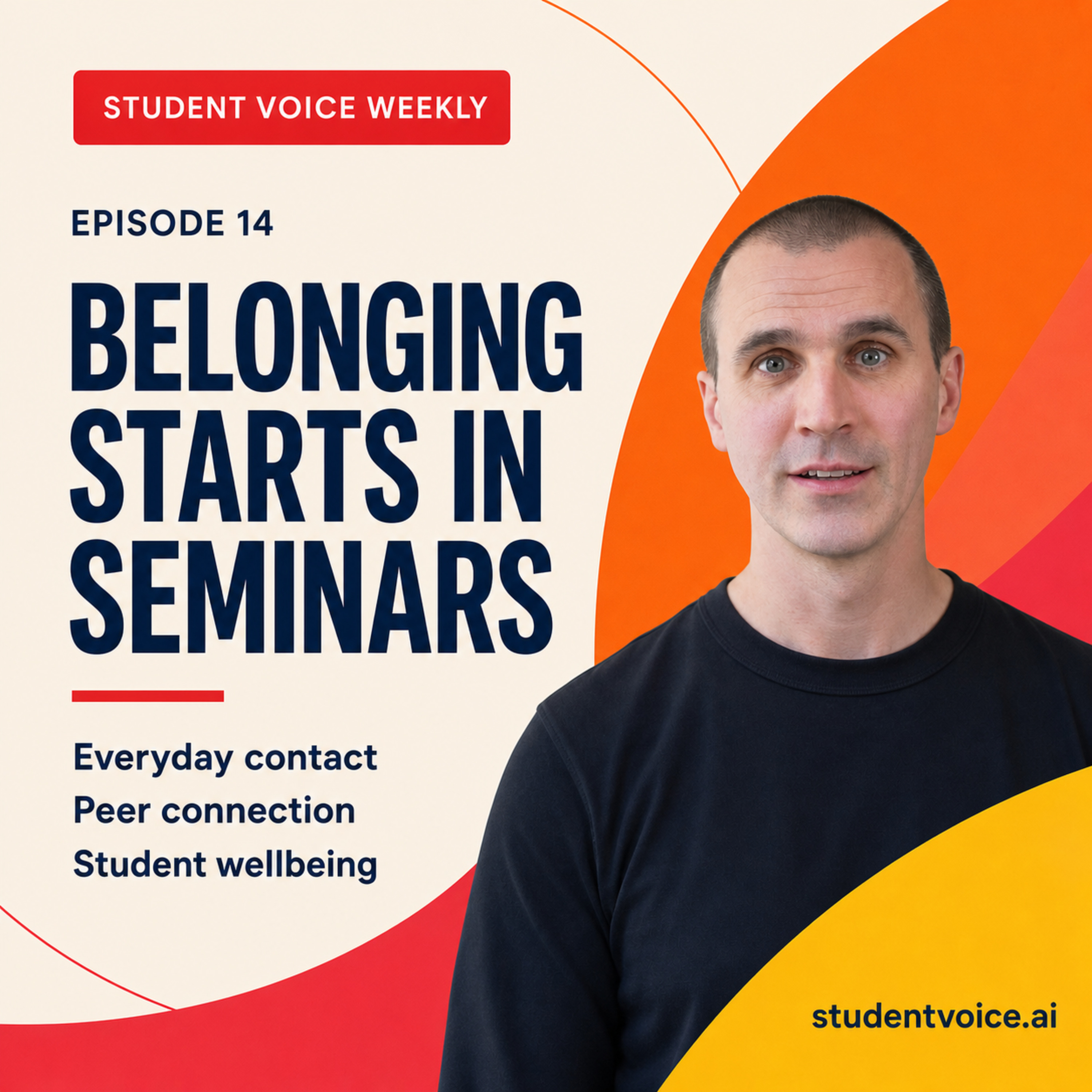 Student Voice Weekly episode 14 artwork with Dr Stuart Grey