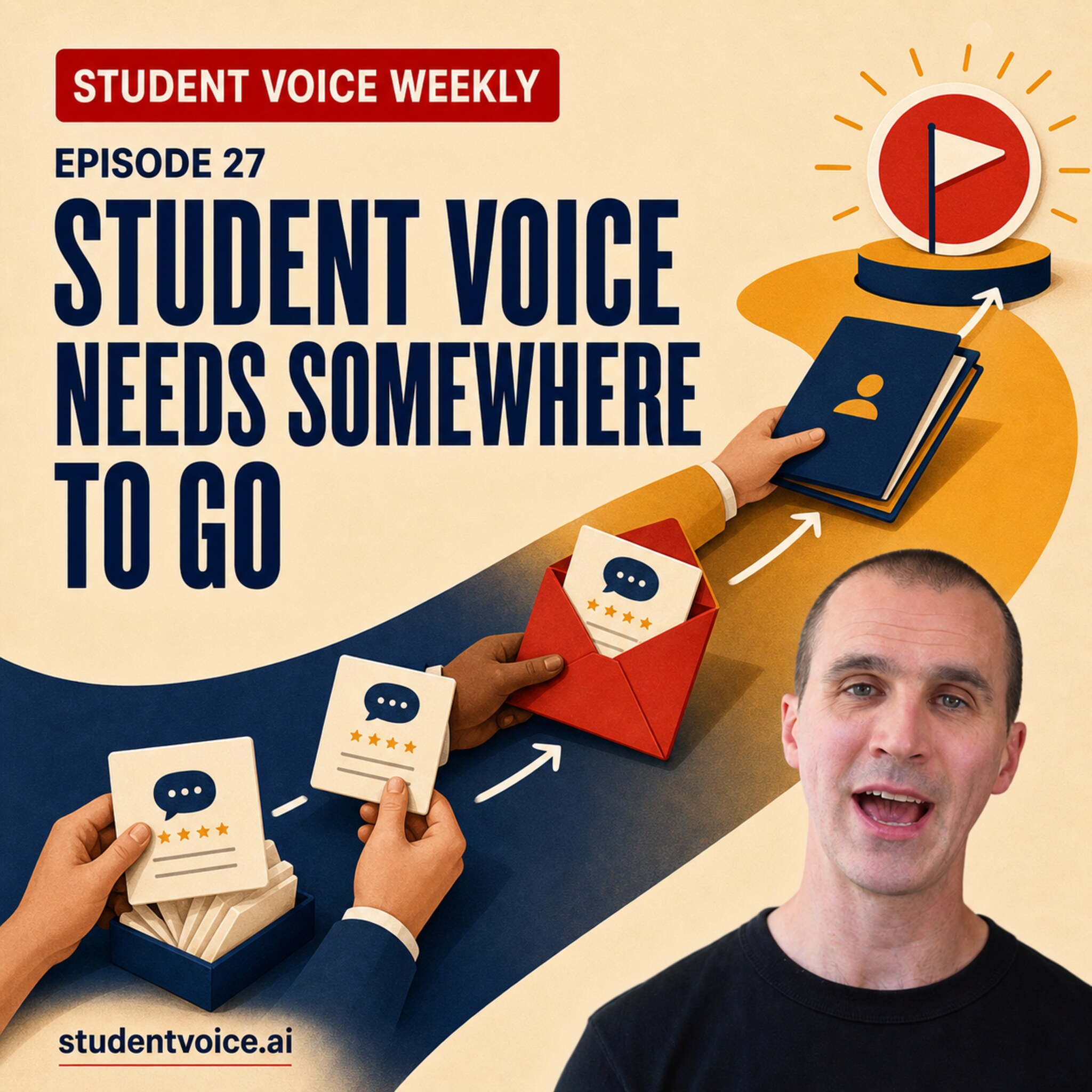 Student Voice Weekly episode 27 artwork with Dr Stuart Grey