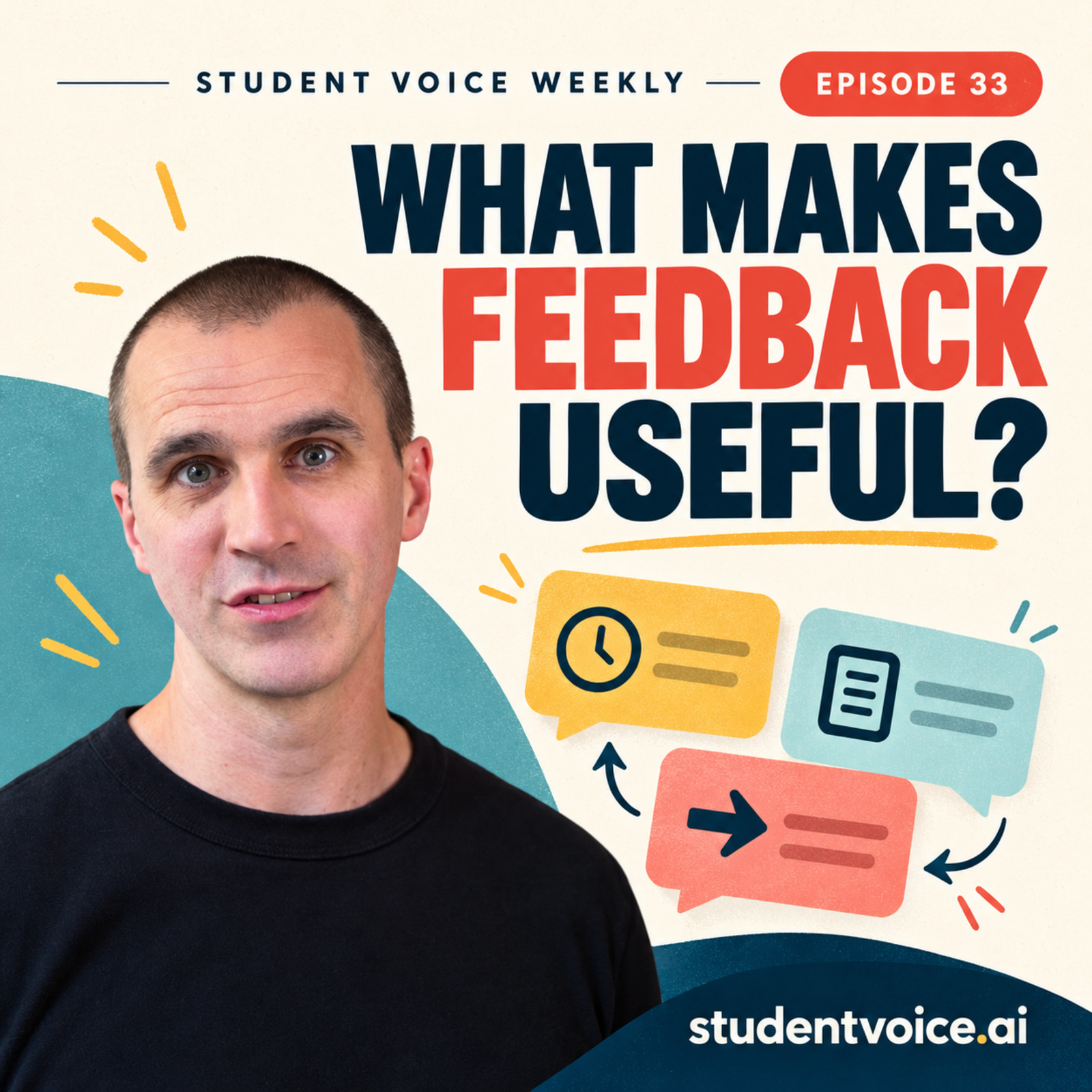 Student Voice Weekly episode 33 artwork with Dr Stuart Grey
