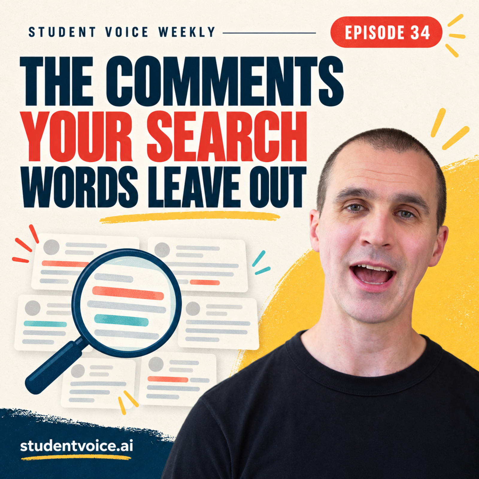 Student Voice Weekly episode 34 artwork with Dr Stuart Grey