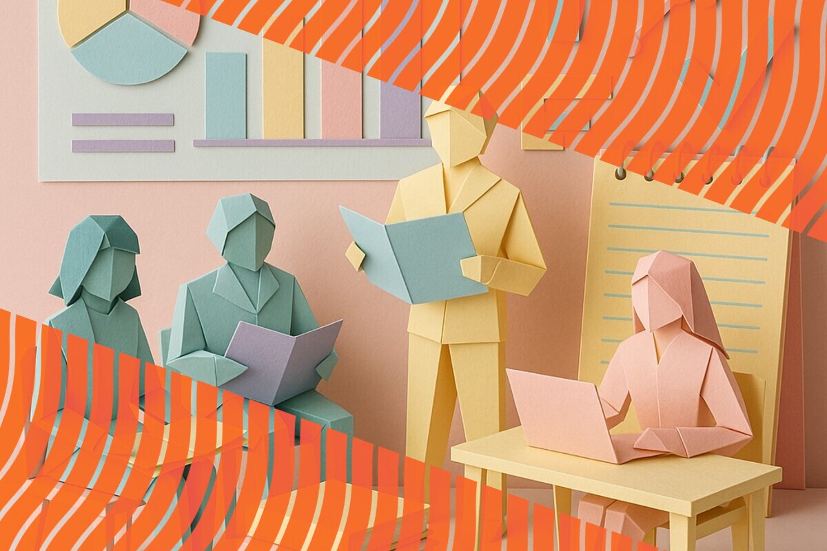 Illustration representing QAA research on student representation, surveys, and student voice in UK higher education